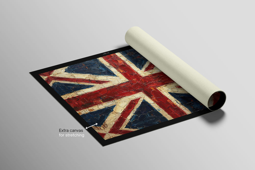 Imperial Heritage: Sculpted Union Jack — 3D Haptic Embossed High-Gloss Luxury Wall Art