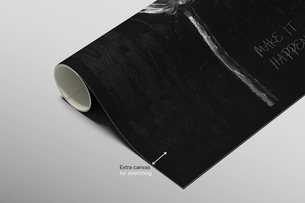 Monochrome Lotus Manifest — A Textured Vow in Black & White