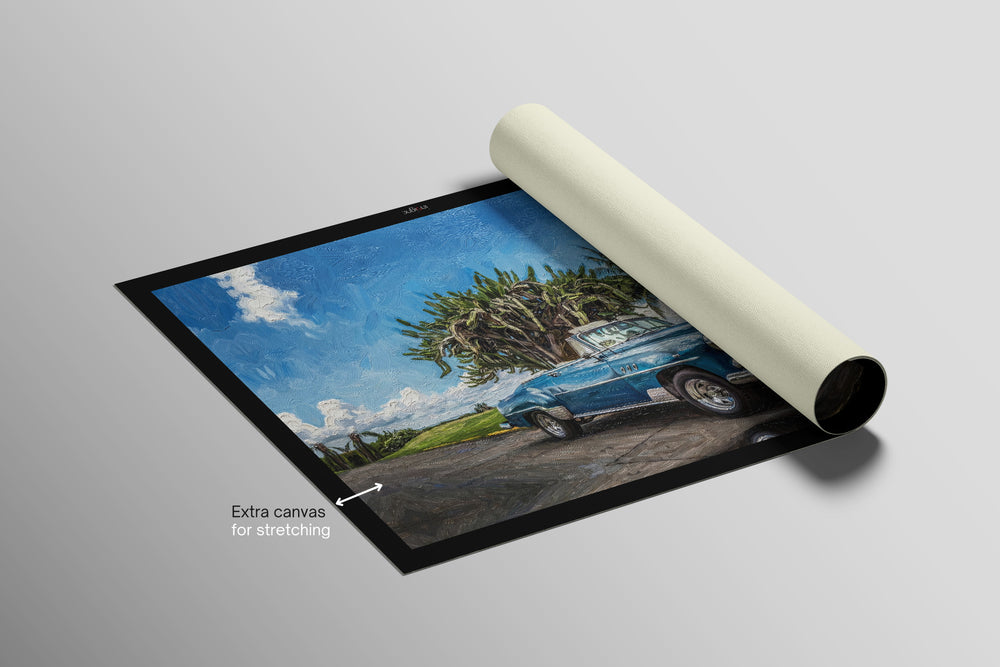 Azure Classic Cruise — 3D Haptic Embossed High-Gloss Luxury Wall Art