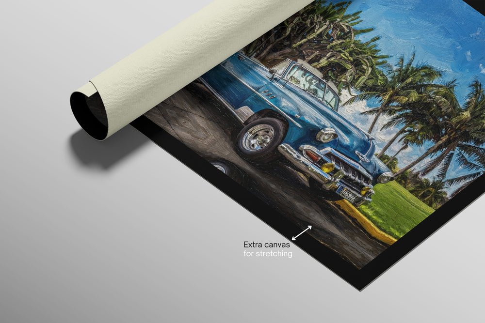 Azure Classic Cruise — 3D Haptic Embossed High-Gloss Luxury Wall Art