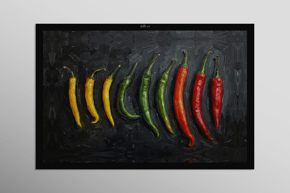 Radiant Spice Spectrum — 3D Haptic Embossed High-Gloss Luxury Wall Art