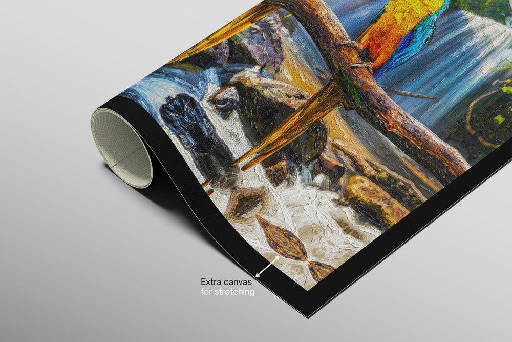 Havre du trio tropical — Œuvre murale de luxe à relief haptique 3D ultra-brillante