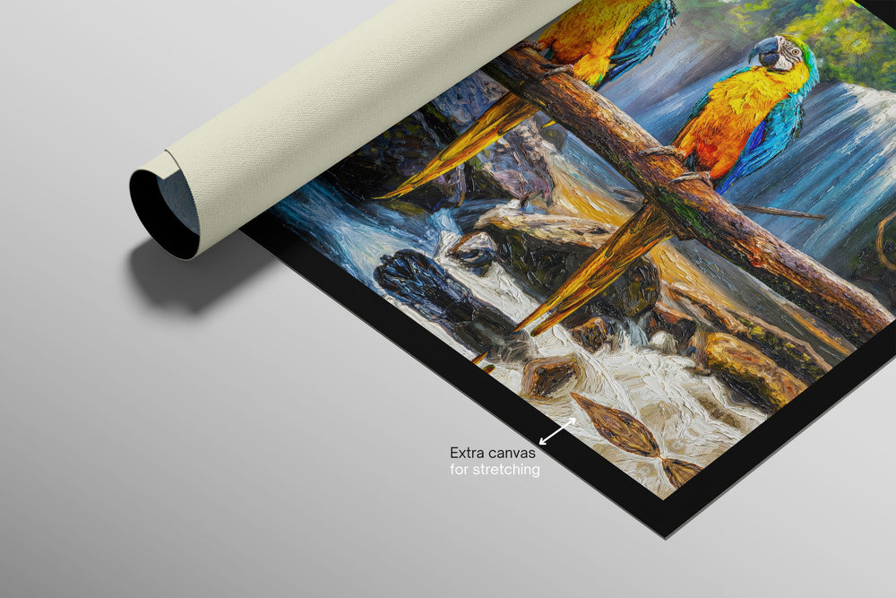 Havre du trio tropical — Œuvre murale de luxe à relief haptique 3D ultra-brillante