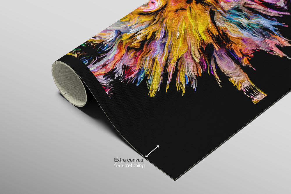 Chromatic Soul Radiance — 3D Haptic Embossed High-Gloss Luxury Wall Art