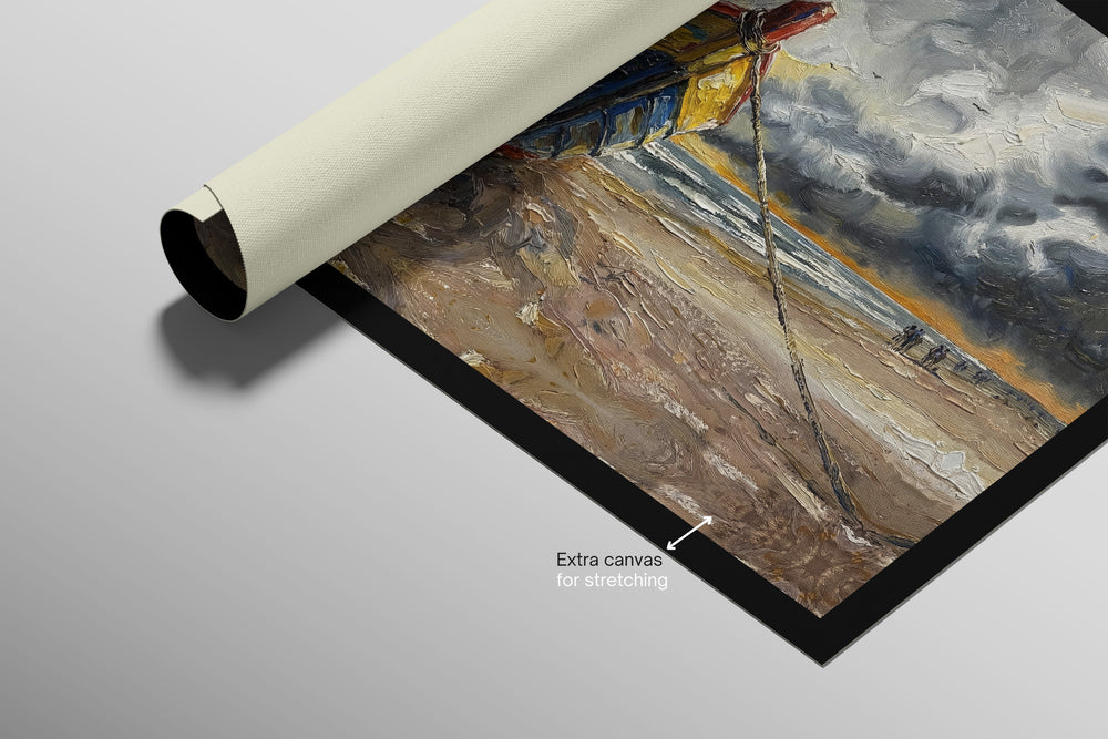 Weathered Shoreline Sentinel — 3D Haptic Embossed High-Gloss Luxury Wall Art
