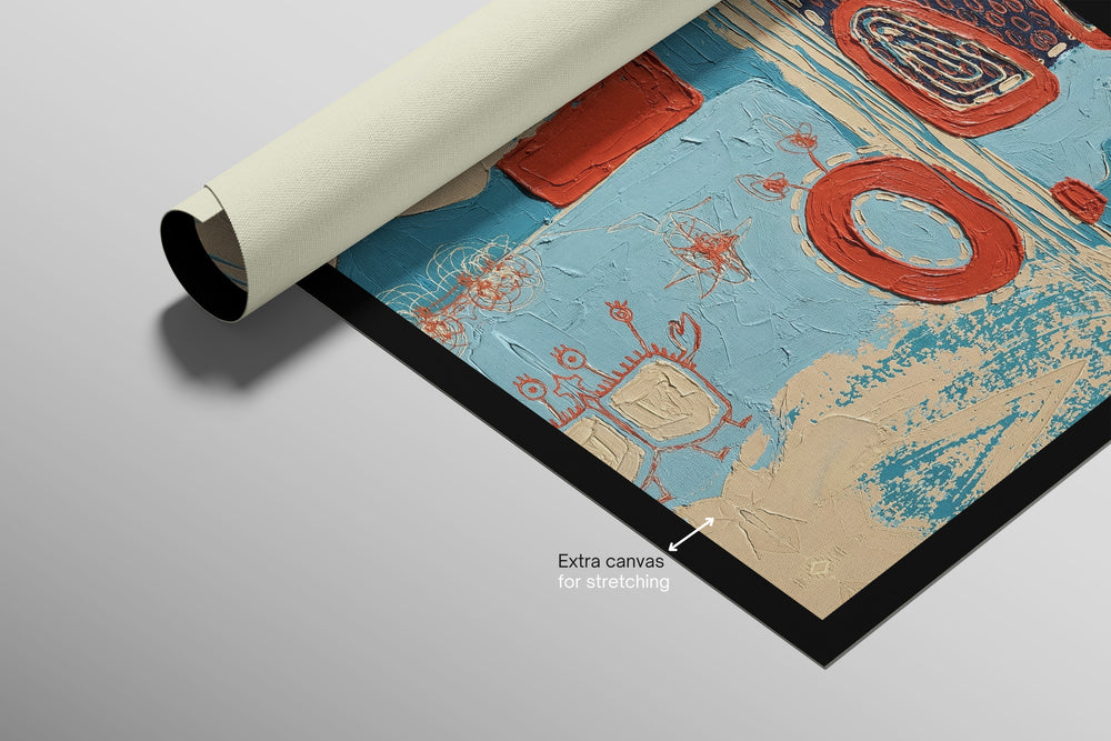 Cosmic Tide Doodles — 3D Haptic Embossed High-Gloss Luxury Wall Art