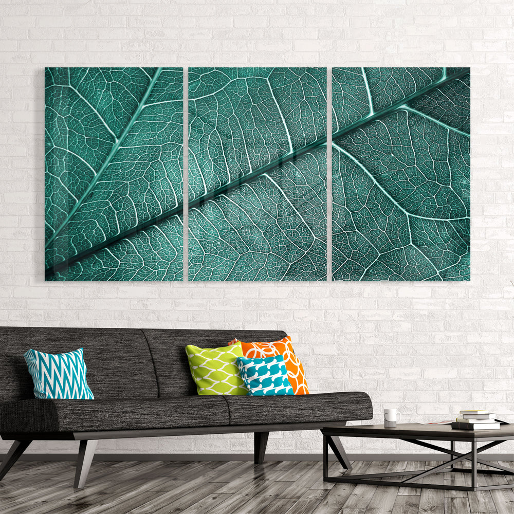 Leaf Texture Mega Glass Wall Art.