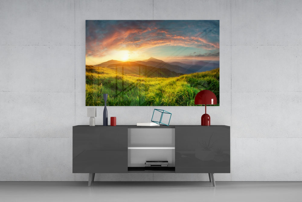 Valley Glass Wall Art | Full Tempered Glass Panel View
