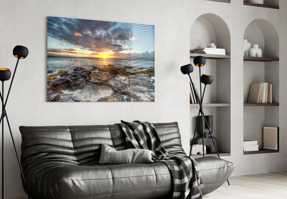 Sea View panel adding cinematic horizon to a tranquil bedroom