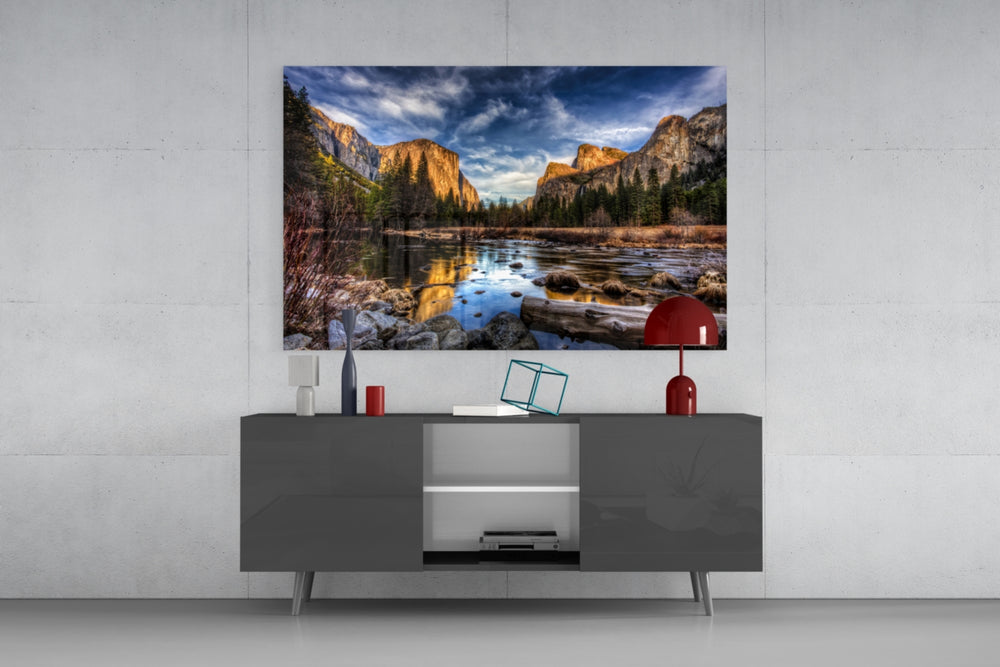 Lake Glass Wall Art | Full Tempered Glass Panel View