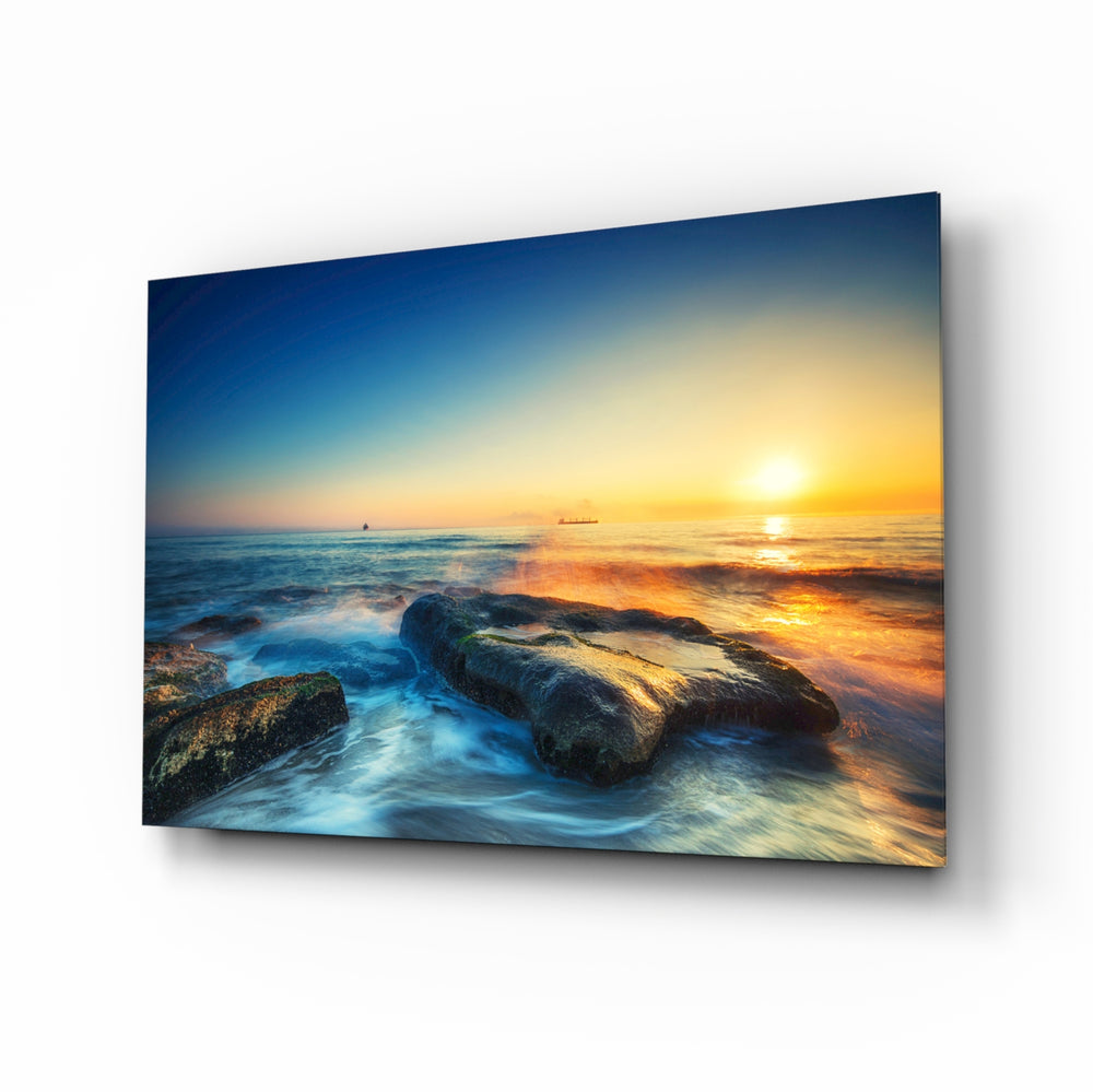 Sea View ocean sunrise panel bringing calm to a contemporary living space