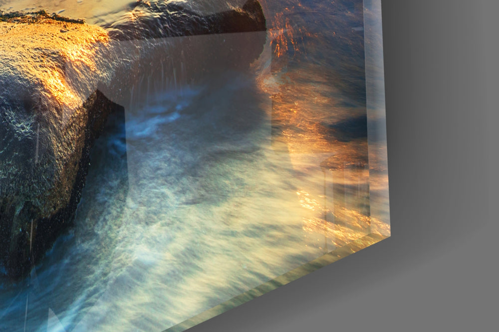 Sea View panel catching morning light to reveal its warm-cool palette