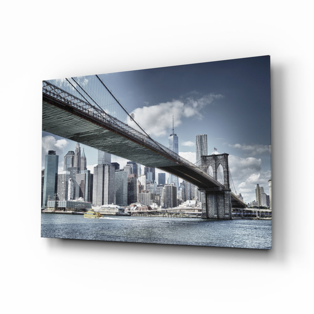 Manhattan skyline panel bringing urban energy to a contemporary living space
