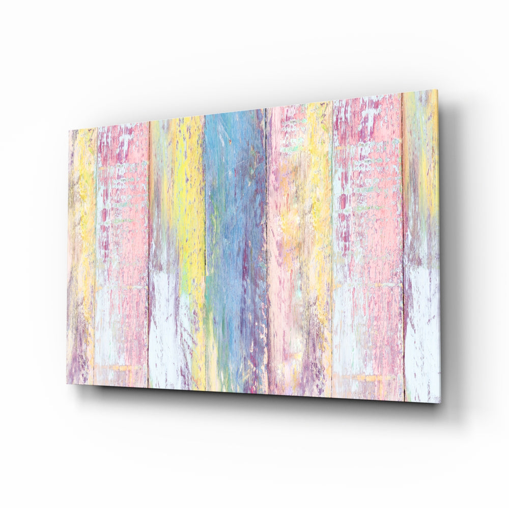 Pastel wood panel bringing coastal texture to a contemporary living space
