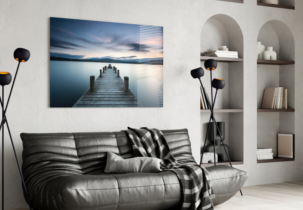 Dock panel enhancing a bathroom retreat with lake calm