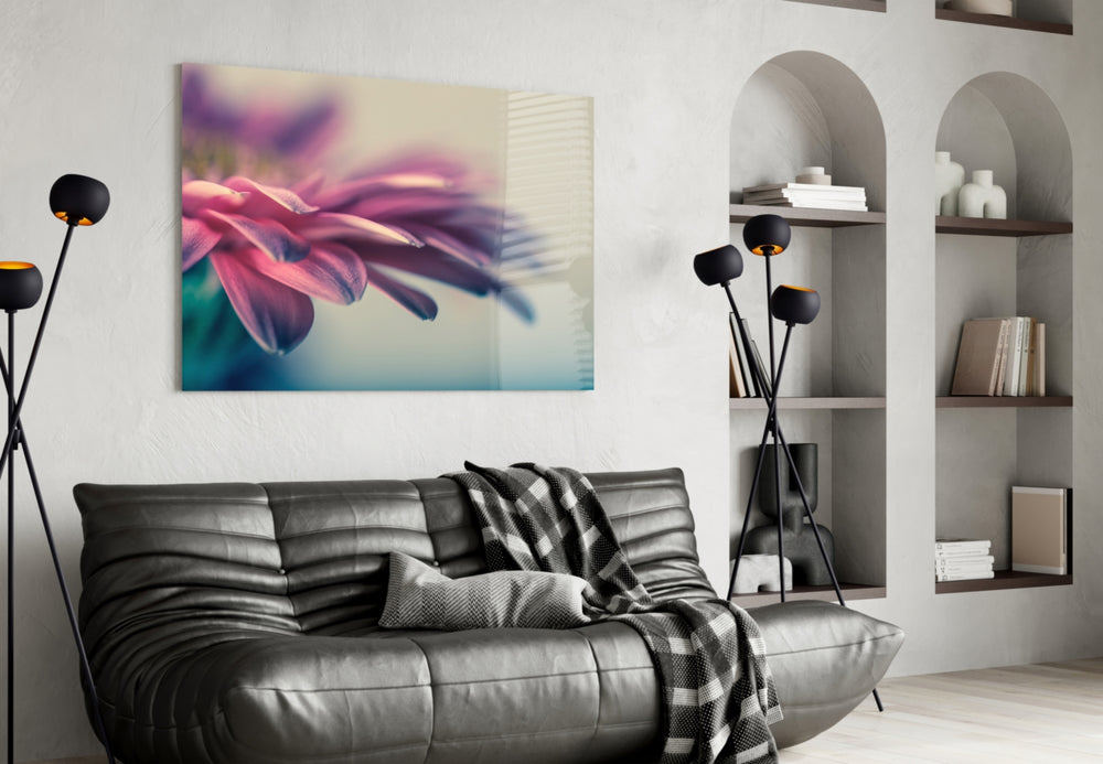 Flower panel adding feminine warmth to a dressing area or boudoir