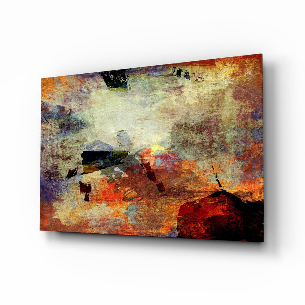 Dense abstract panel bringing painterly presence to a contemporary living space