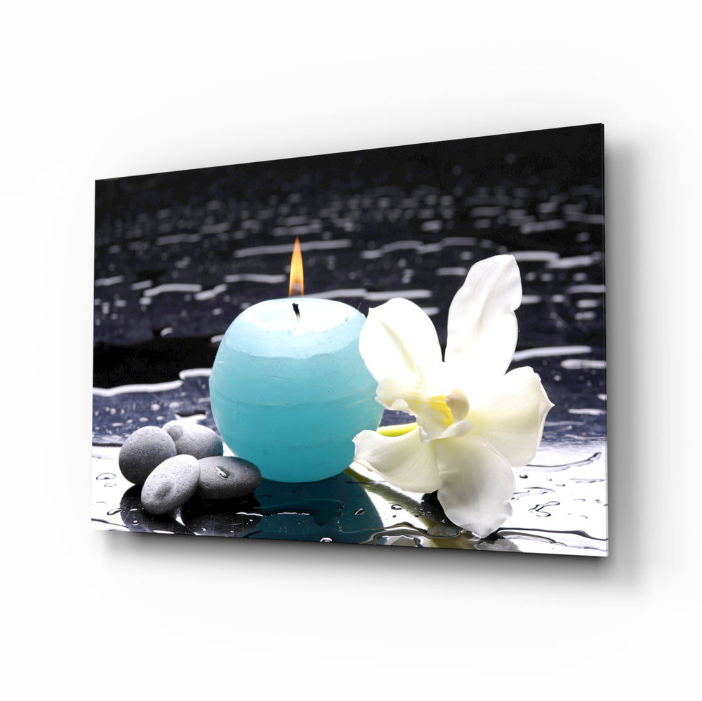 Spa candle panel bringing calm ritual to a contemporary living space