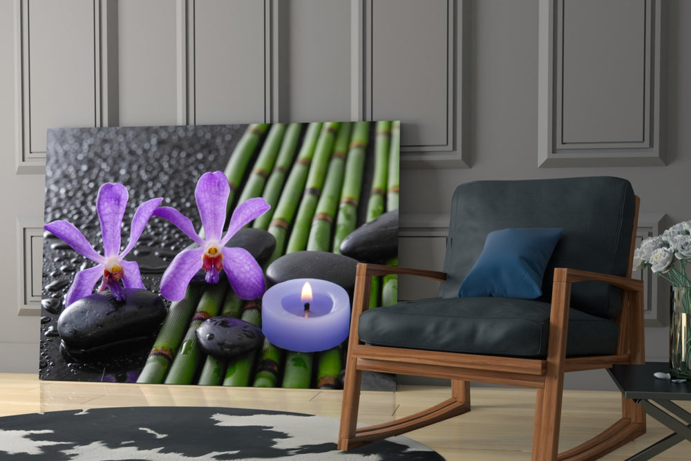 Spa artwork anchoring a wellness studio or retreat