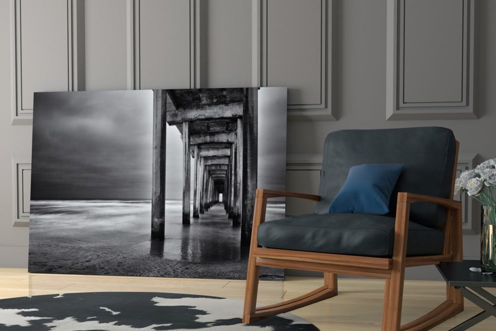 Dock artwork bringing cinematic geometry to a masculine lounge
