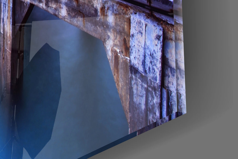 Dock panel catching warm light to reveal its sunset palette