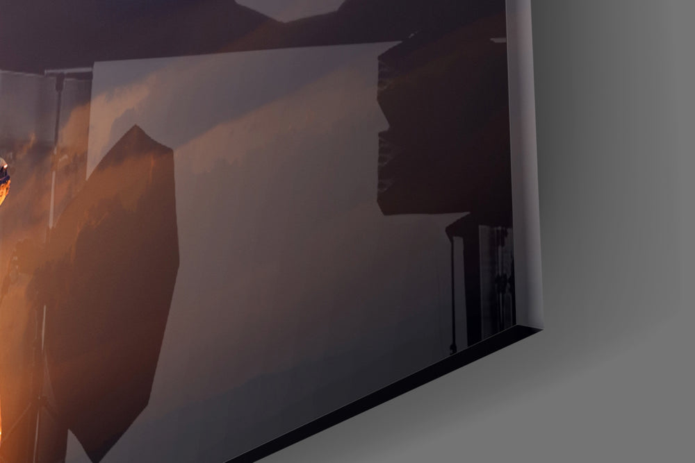 Galata Tower panel catching ambient light to reveal its dramatic palette
