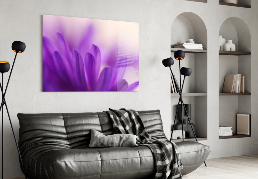 Flower panel adding gentle warmth to a dressing area