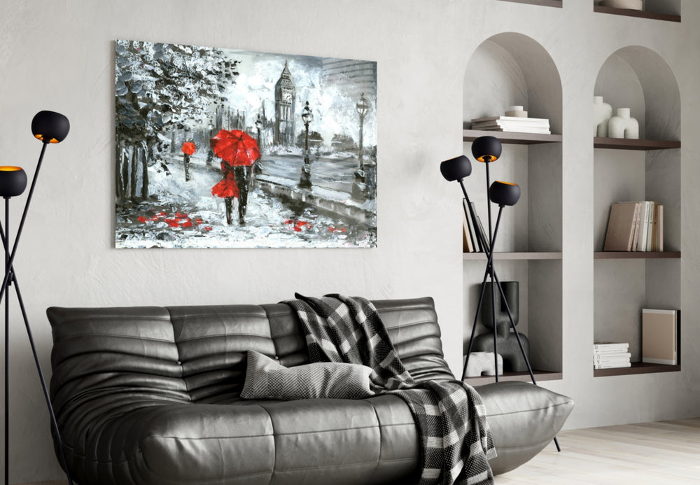 London panel adding travel romance to a bedroom