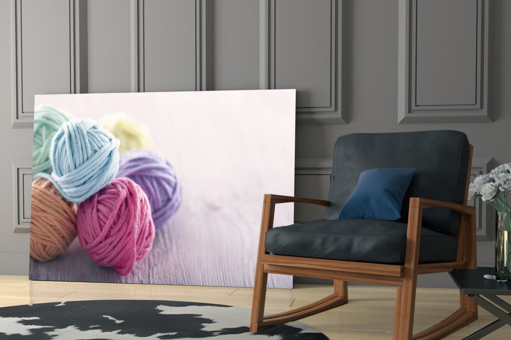 Balls of Rope artwork bringing pastel calm to a reading corner