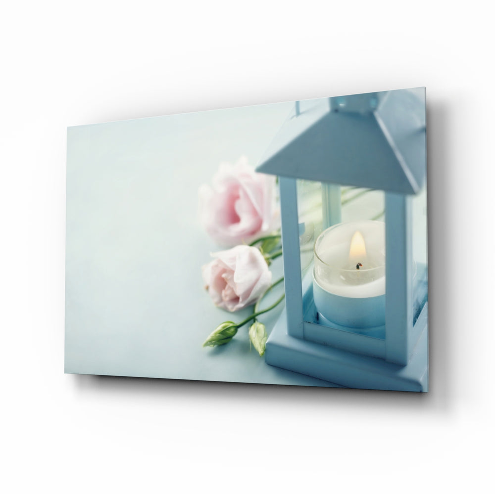 Pastel lantern panel bringing romantic calm to a contemporary living space