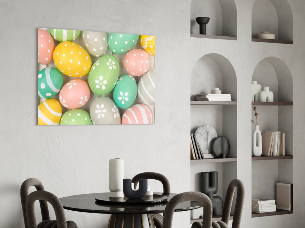 Eggs glass print enhancing a child's room or craft space