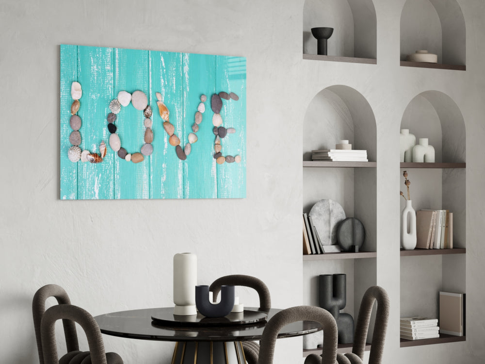 Love panel adding handmade sentiment to an entryway