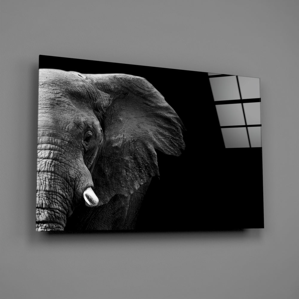 Elephant portrait panel bringing quiet strength to a contemporary living space