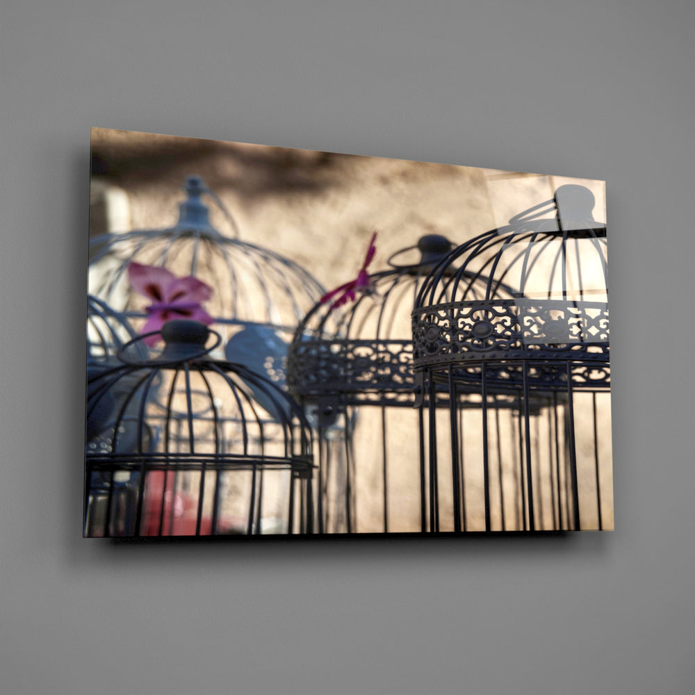 Vintage birdcage panel bringing romantic patina to a contemporary living space