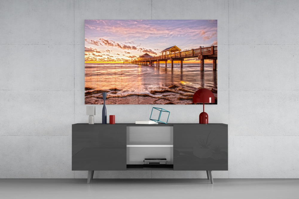 Dock panel catching soft light to reveal its pastel gradient