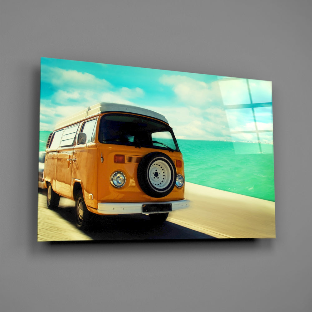 Retro VW camper panel bringing summer nostalgia to a contemporary living space