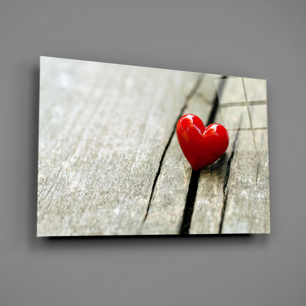 Red heart still life bringing tender warmth to a contemporary living space