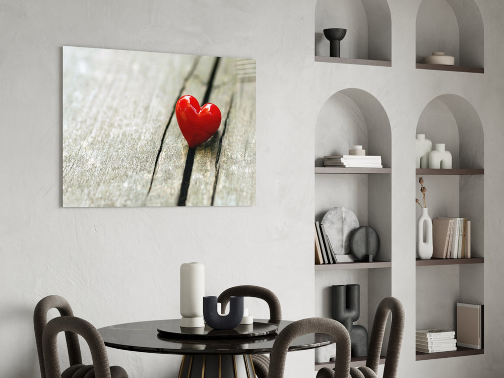 Heart panel adding love-letter grace to a dressing area