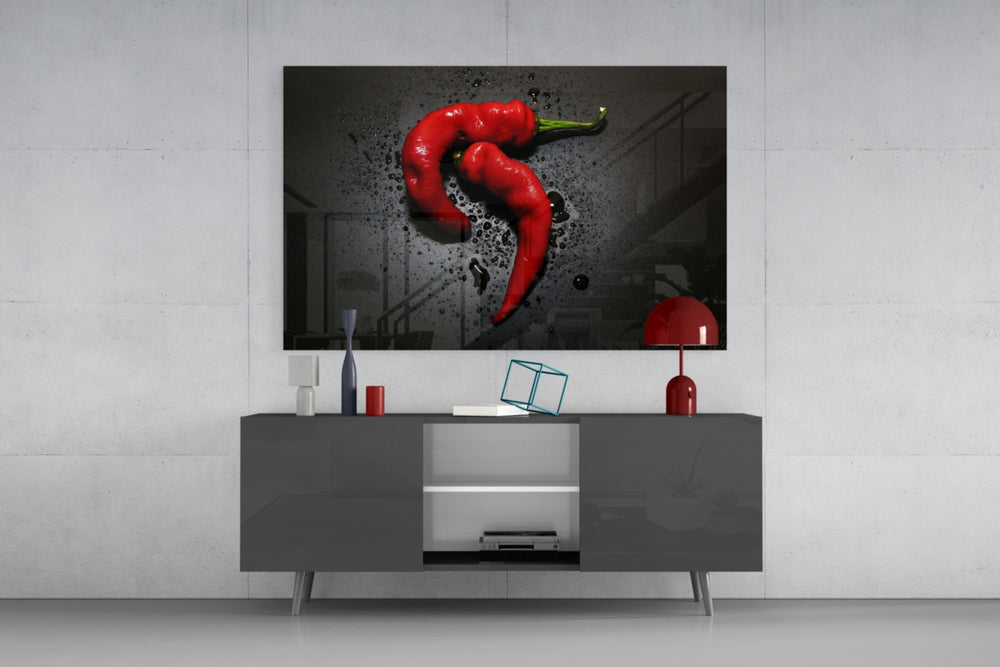 Red Pepper panel catching soft light to reveal its lacquered red shine