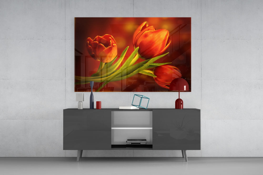 Flower panel catching warm light to reveal its golden bokeh