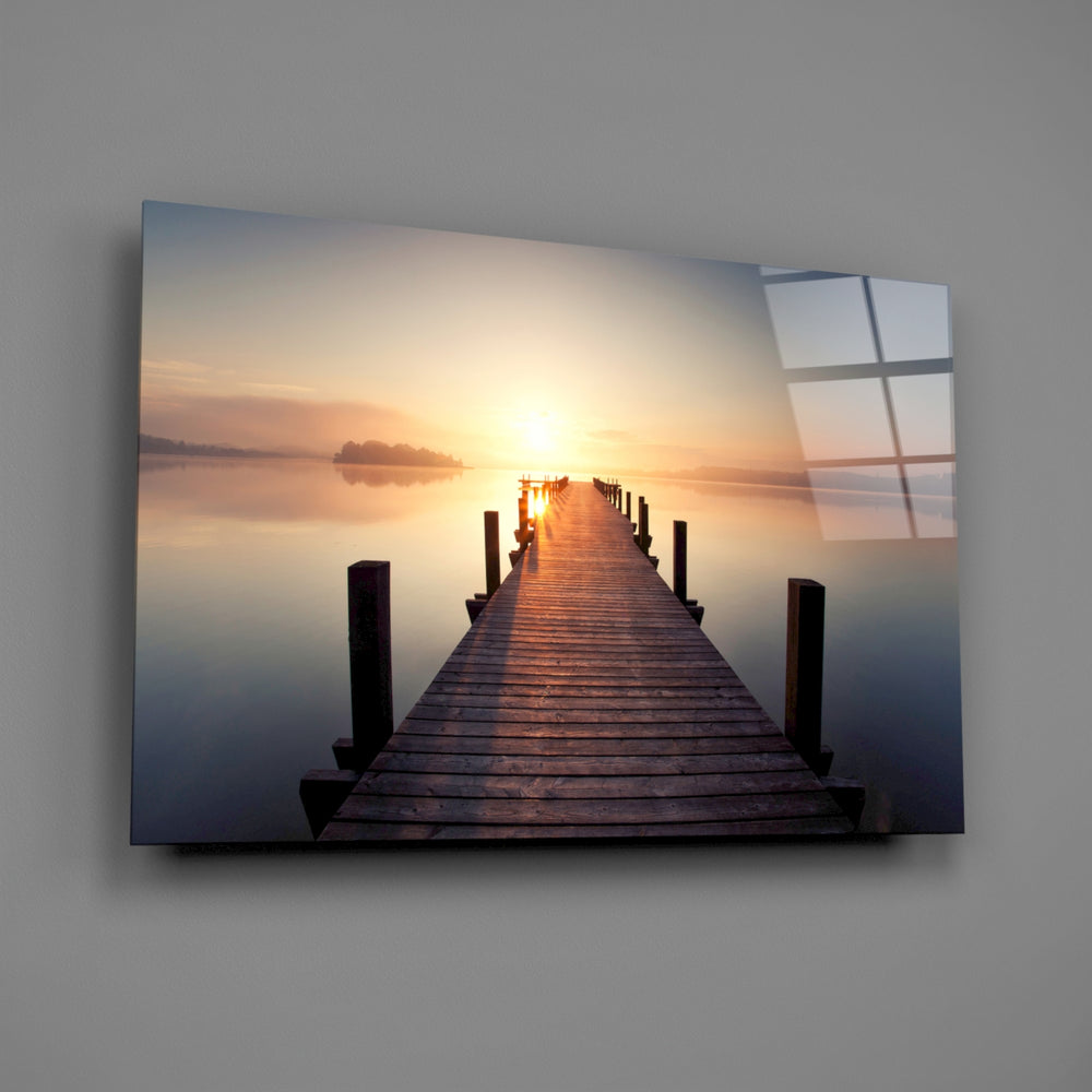 Dawn pier panel bringing golden retreat to a contemporary living space