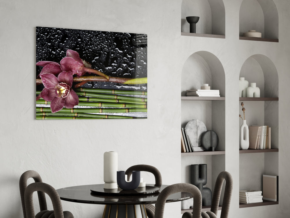 Spa panel adding calm presence to a meditation corner