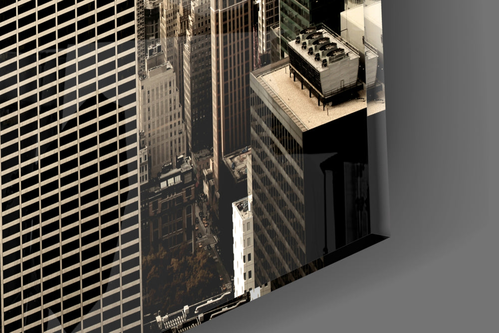 New York artwork anchoring a library with travel palette