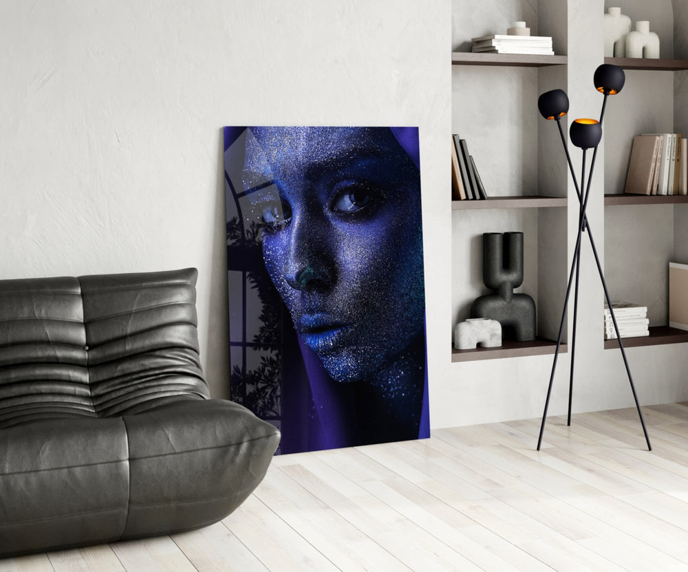 Woman Portrait 2 panel adding couture energy to a dressing area