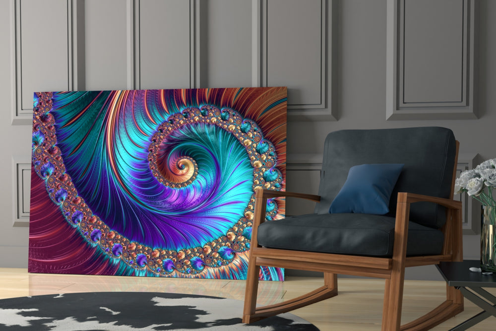 Abstract glass print enhancing a study with imaginative pulse