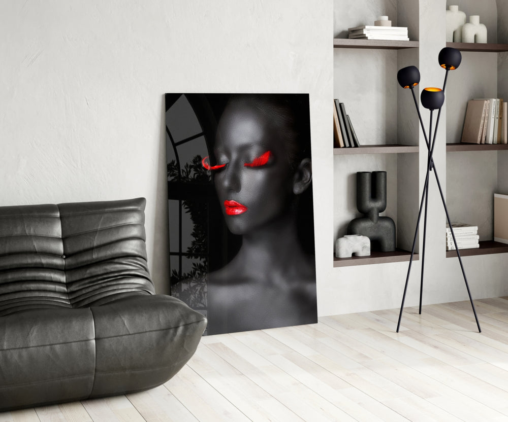 Woman Portrait 7 panel adding couture mood to a dressing area