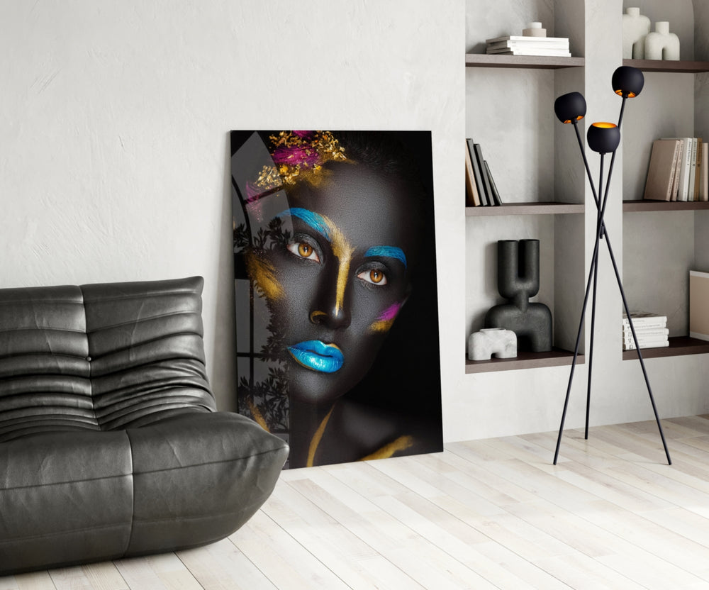 Woman Portrait 8 panel adding runway mood to a dressing area