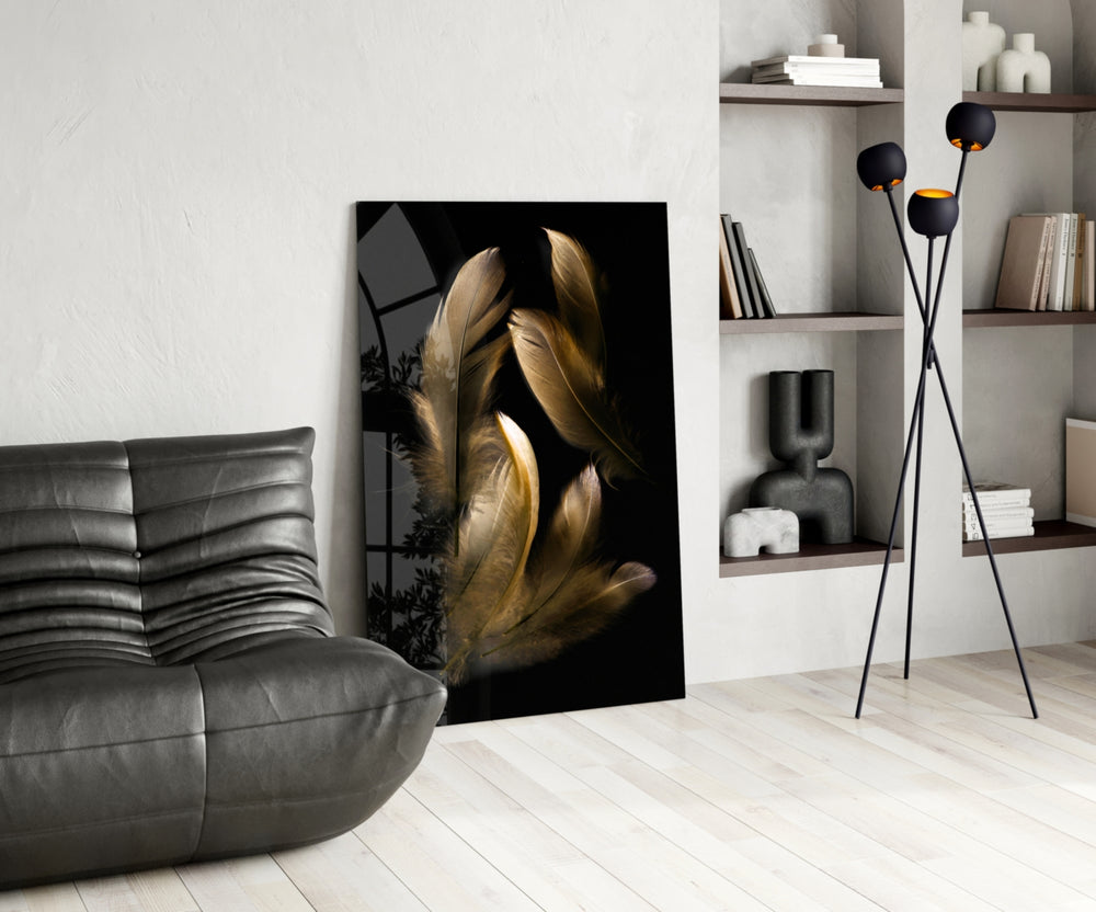 Tan Feather panel adding earth-tone warmth to a living room