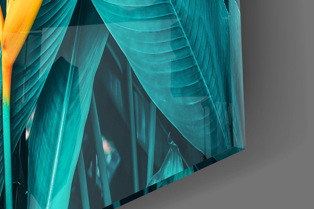 Tropical Leaf 3 artwork anchoring a study with bold palette
