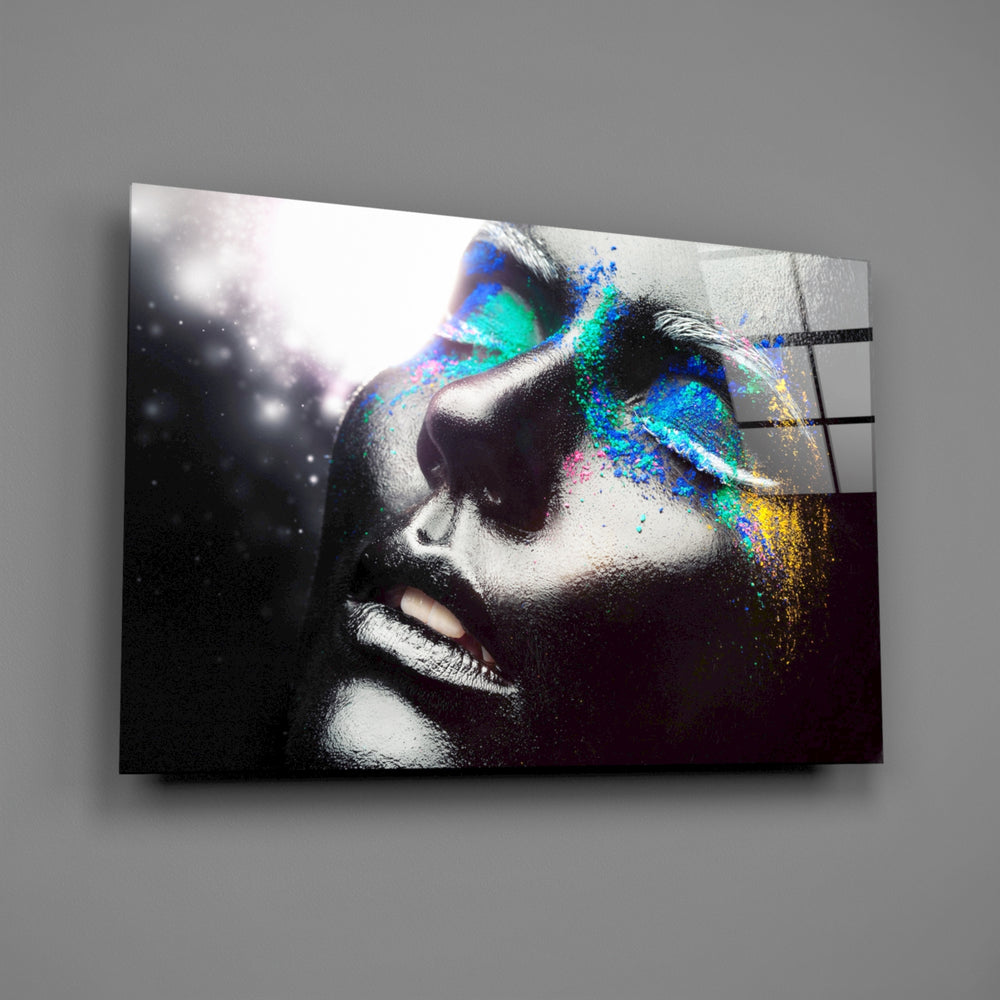 Cosmic pigment portrait bringing editorial mood to a contemporary living space